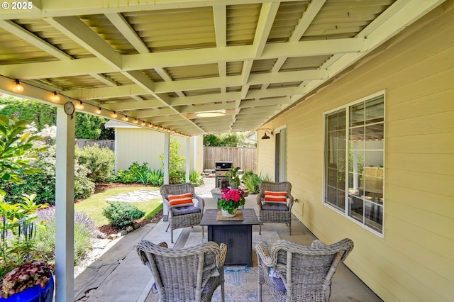 603 Lone Oaks Loop, Silverton, OR 97381 - view of patio featuring outdoor lounge area and area for grilling