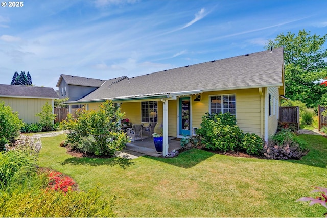 603 Lone Oaks Loop, Silverton, OR 97381 - back of house with a patio and roof with shingles