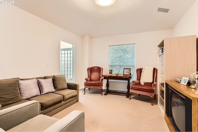 8408 NW Pinnacle Ct, Portland, OR 97229 - living room featuring plenty of natural light and light colored carpet