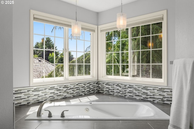 6783 Apollo Rd, West Linn, OR 97068 - full bathroom featuring a bath and a chandelier