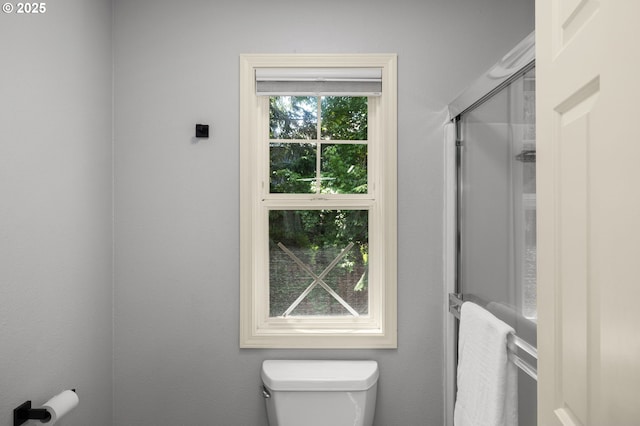 6783 Apollo Rd, West Linn, OR 97068 - bathroom with toilet and an enclosed shower