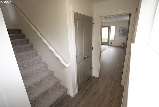 2368 Kingwood St, Forest Grove, OR 97116 - staircase featuring wood finished floors and baseboards