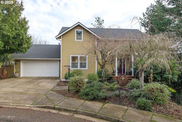 view of front of house featuring a garage