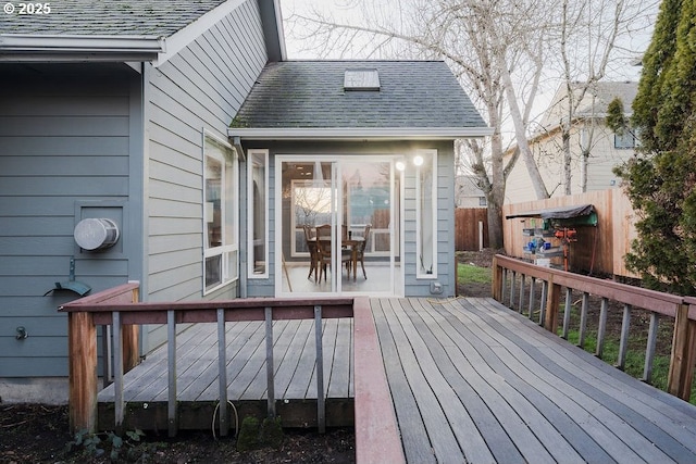 wooden deck with fence