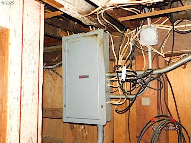 utility room featuring electric panel