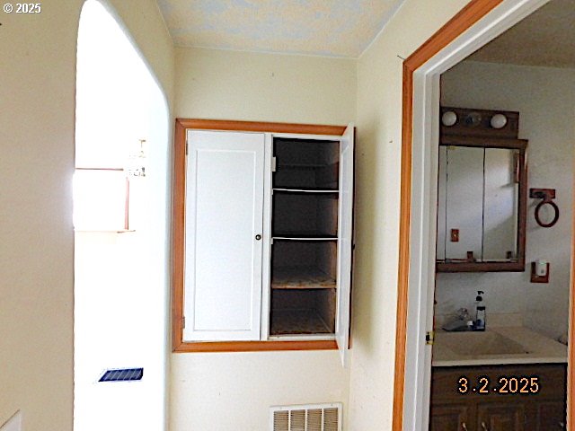 bathroom with a sink and visible vents