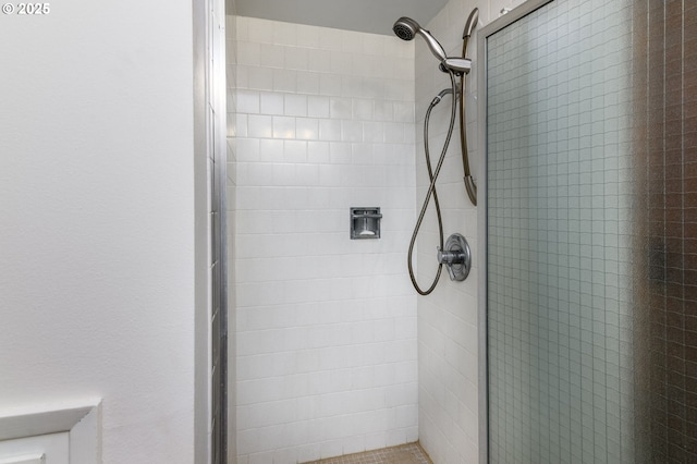 bathroom featuring an enclosed shower