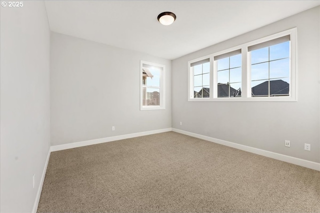 view of carpeted spare room