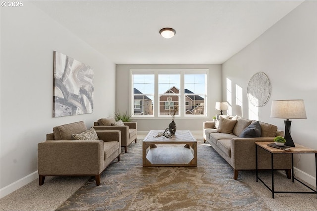 view of carpeted living room