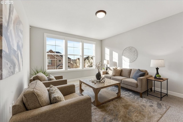 view of carpeted living room