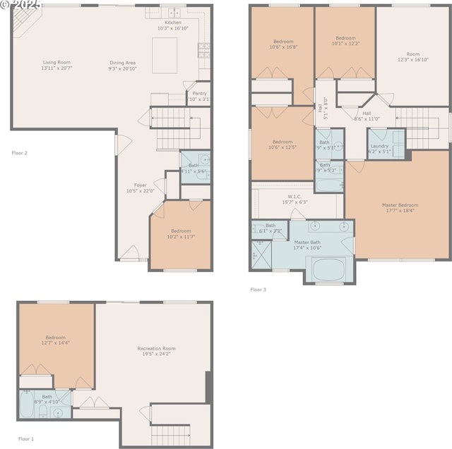 17067 NW Catalpa St, Portland, OR 97229 - floor plan / room layout