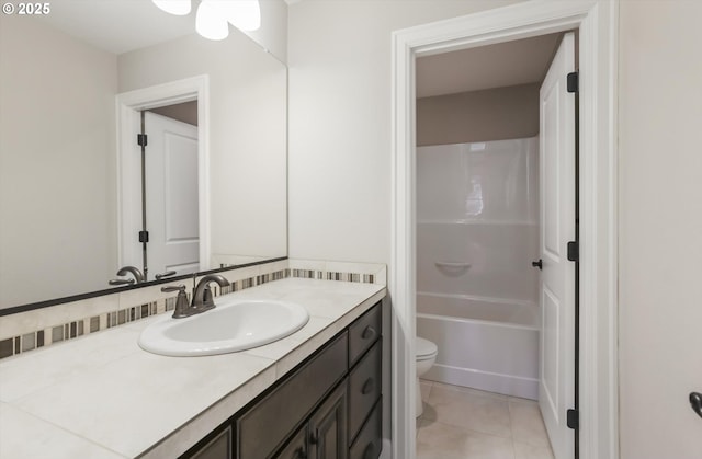 17067 NW Catalpa St, Portland, OR 97229 - full bath featuring toilet, vanity, and tile patterned flooring