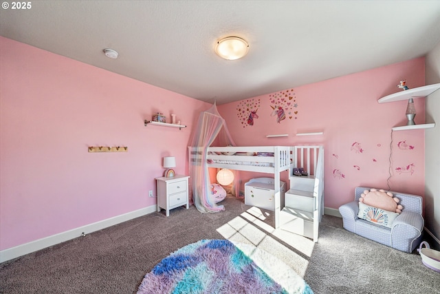 carpeted bedroom with baseboards