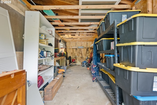 view of storage room