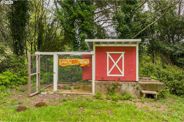 view of poultry coop