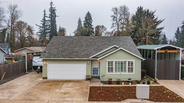 view of front of home featuring a garage