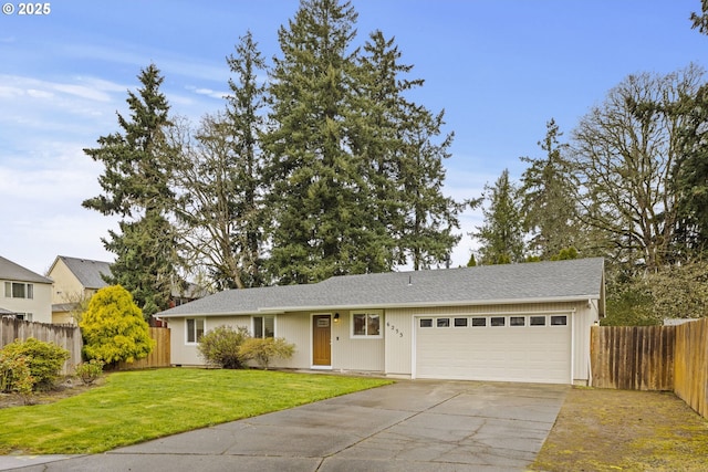 6253 SW 204th Pl, Beaverton, OR 97078 - single story home featuring an attached garage, a front yard, concrete driveway, and a shingled roof