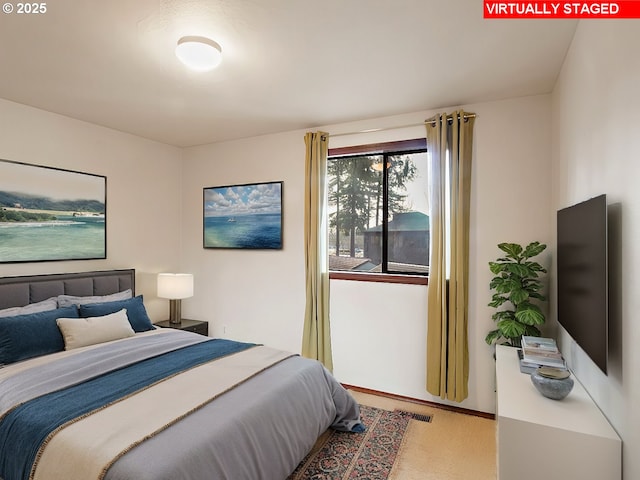 view of carpeted bedroom