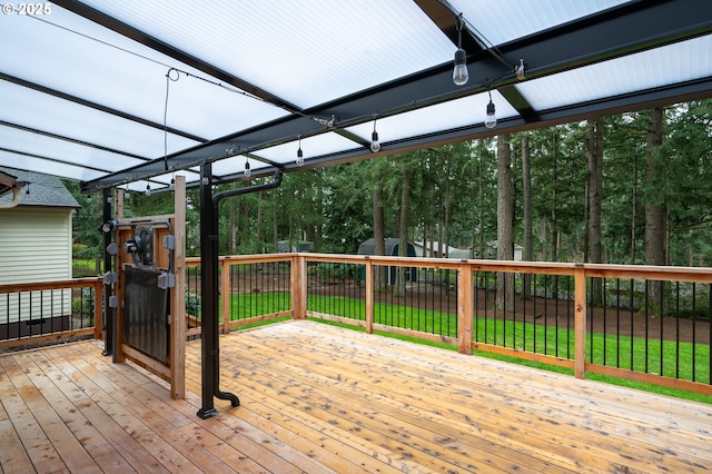 wooden deck with fence