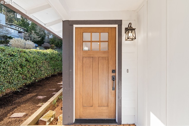 view of doorway to property