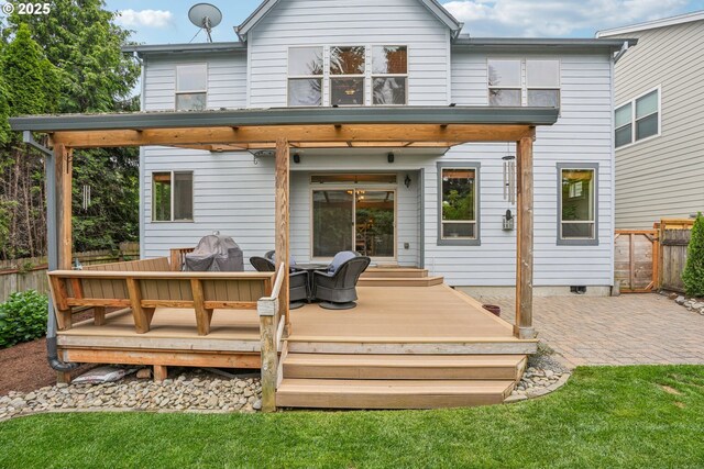 17141 SW King Richard Ct, Sherwood, OR 97140 - back of house with a wooden deck