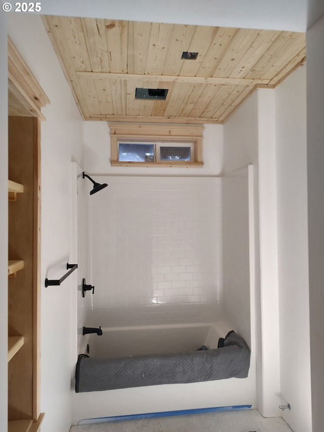 34376 State Highway 38, Scottsburg, OR 97473 - full bathroom featuring wood ceiling and bathtub / shower combination