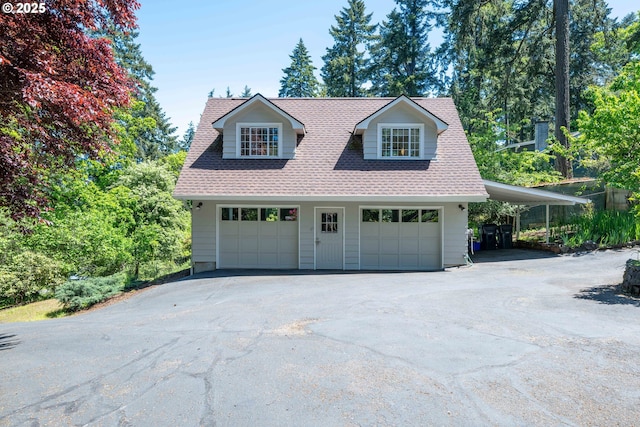 garage with driveway