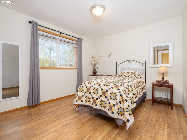 bedroom featuring light hardwood / wood-style flooring