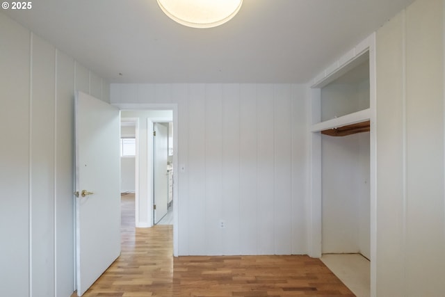 interior space featuring light wood-style floors