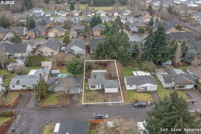 drone / aerial view featuring a residential view