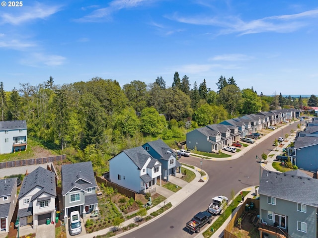bird's eye view featuring a residential view