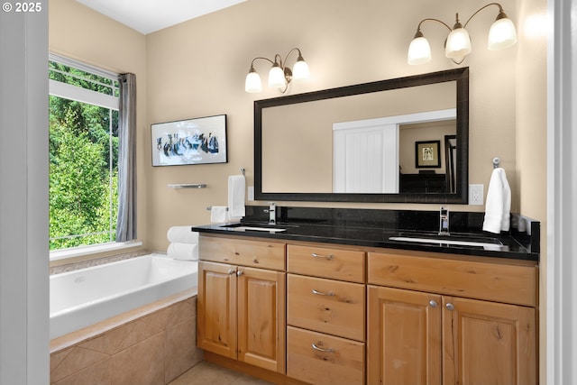 3563 Jake Mann Ln, Florence, OR 97439 - full bathroom featuring double vanity and a garden tub
