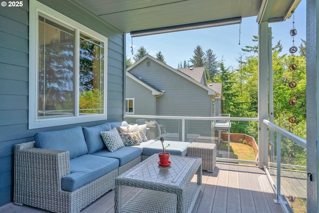 3563 Jake Mann Ln, Florence, OR 97439 - wooden deck featuring outdoor lounge area