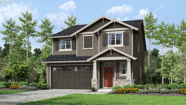 craftsman-style home with a garage