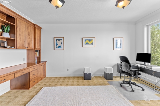 100 Garibaldi St, Lake Oswego, OR 97035 - office featuring light colored carpet, ornamental molding, and a textured ceiling