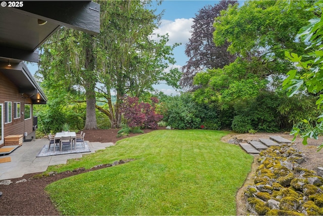630 SW Viewmont Dr, Portland, OR 97225 - view of grassy yard with a patio area