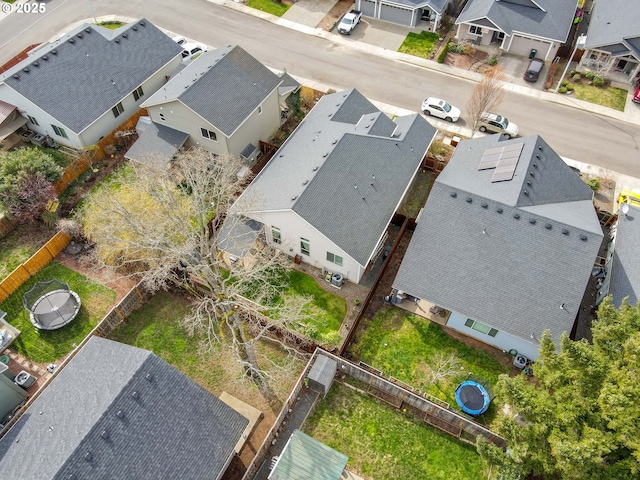 bird's eye view featuring a residential view