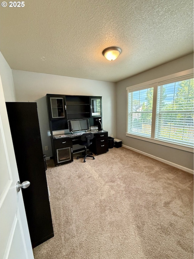 4002 N 3rd Cir, Ridgefield, WA 98642 - office area featuring a textured ceiling, light carpet, and baseboards