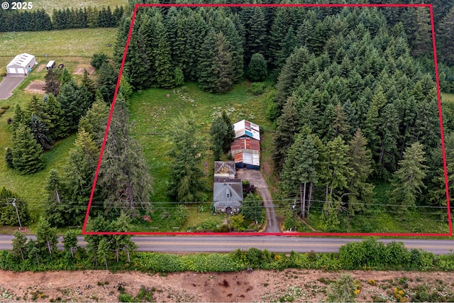 10303 SE Bull Run Rd, Corbett, OR 97019 - aerial overview of property's location featuring property parcel outlined