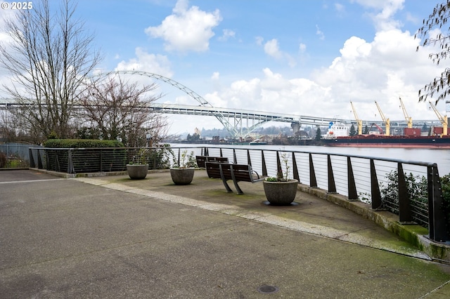 view of property's community featuring a water view