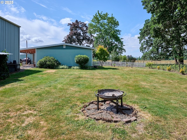 4887 S Elliott Prairie Rd, Woodburn, OR 97071 - view of yard with an outdoor fire pit
