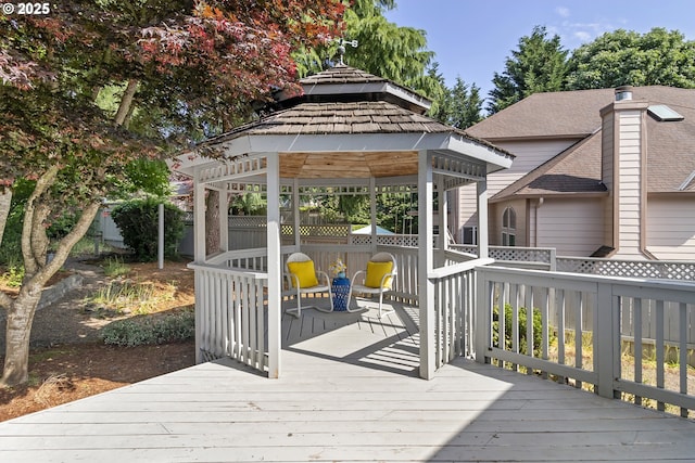 8346 SE 141st Ave, Portland, OR 97236 - wooden deck with a gazebo