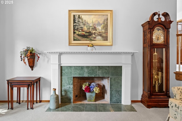 8346 SE 141st Ave, Portland, OR 97236 - detailed view of a fireplace and carpet