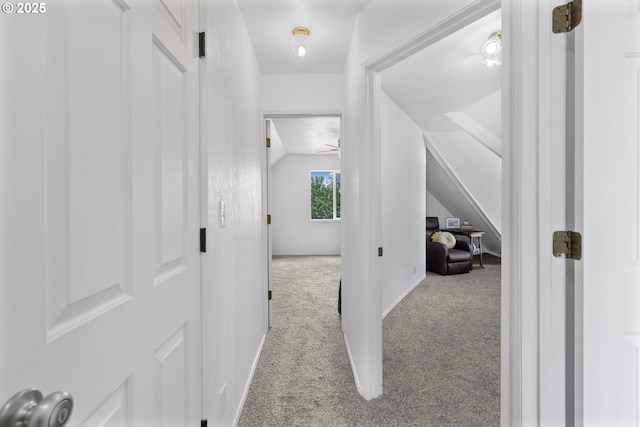 255 W F St, Halsey, OR 97348 - corridor with carpet, lofted ceiling, and baseboards