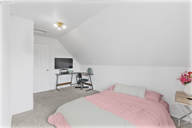 255 W F St, Halsey, OR 97348 - bedroom with carpet and vaulted ceiling
