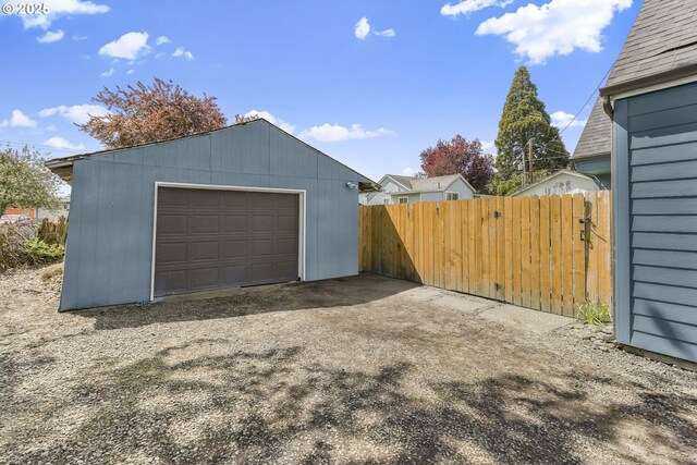 255 W F St, Halsey, OR 97348 - detached garage with fence and driveway