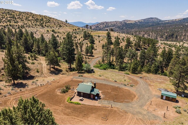 0 Hwy 395, Mount Vernon, OR 97865 - aerial view of property and surrounding area featuring a mountain backdrop and rural landscape