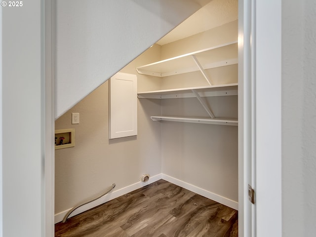 907 NW 90th St, Vancouver, WA 98665 - washroom featuring hookup for a washing machine and dark wood-style floors