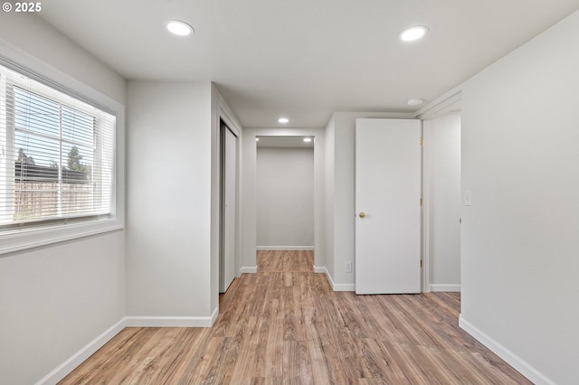 2745 C St, Springfield, OR 97477 - corridor featuring light wood-style flooring, baseboards, and recessed lighting