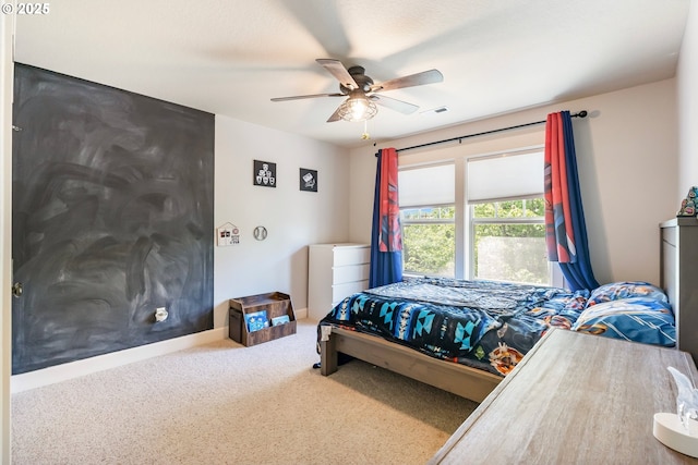 14390 SW Connor Pl, Portland, OR 97224 - bedroom with carpet floors and ceiling fan